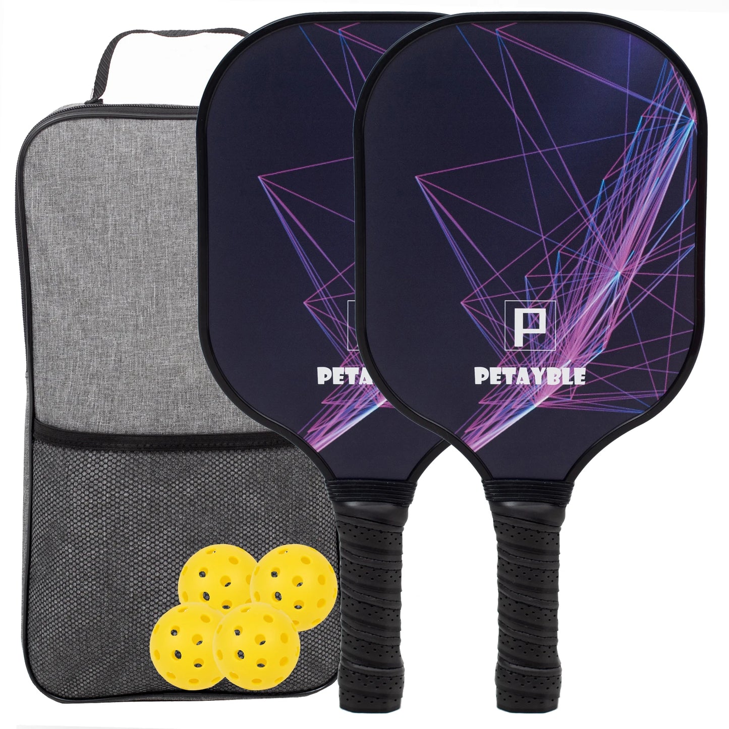 Pickleball Paddles, Fiberglass Surface Pickleball Set,