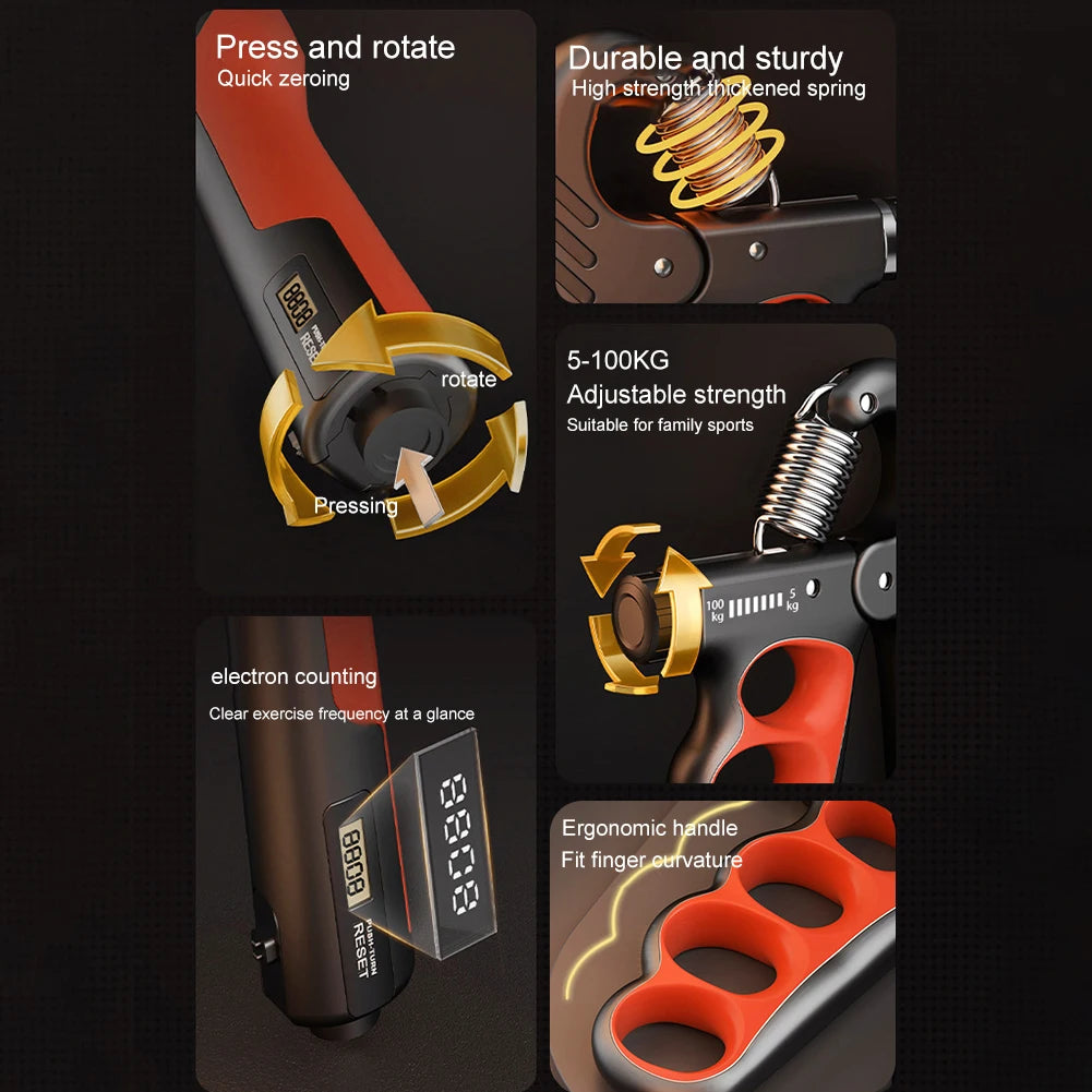 5-150kg Adjustable Grip Strength!