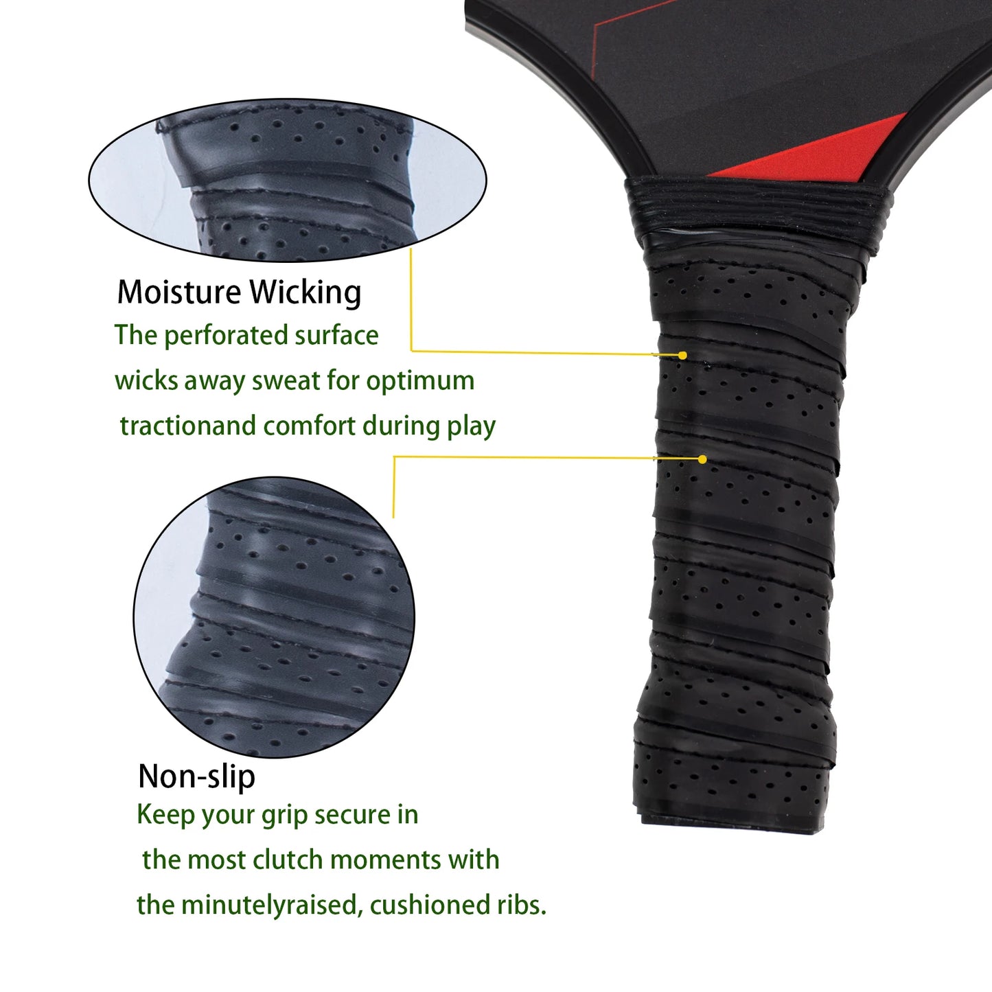 Pickleball Paddles, Fiberglass Surface Pickleball Set,